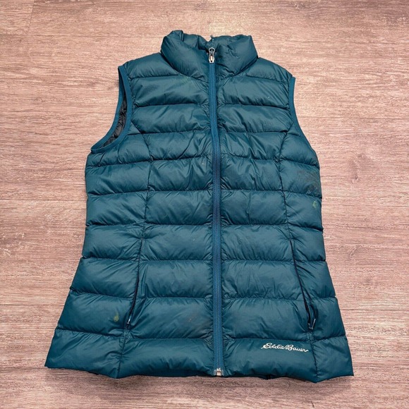 Eddie Bauer Vest Womens Extra Small Blue Down Puffer 650 Fill Outdoor‎ Waterfowl - Picture 1 of 12
